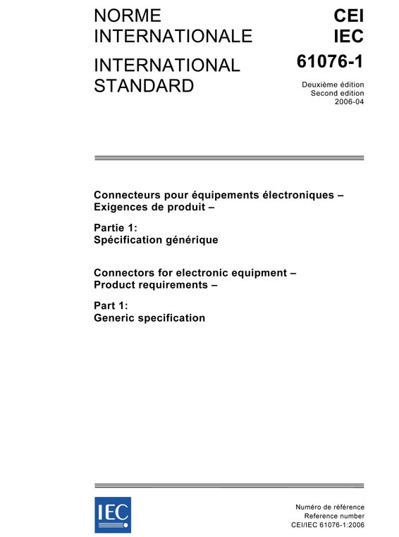 Cover IEC 61076-1:2006